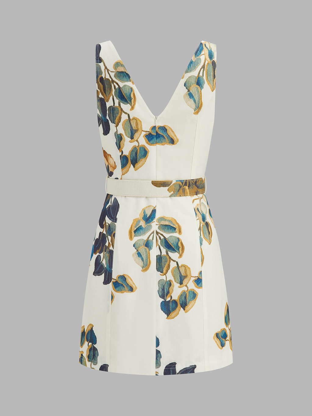 Garden Girl Floral Print Belted Mini Dress