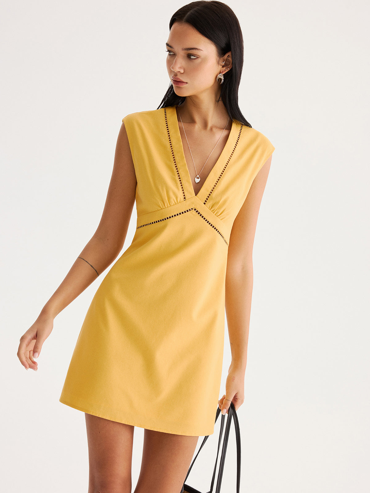 Daily Divine Linen Blend Sleeveless Mini Dress