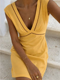 Daily Divine Linen Blend Sleeveless Mini Dress