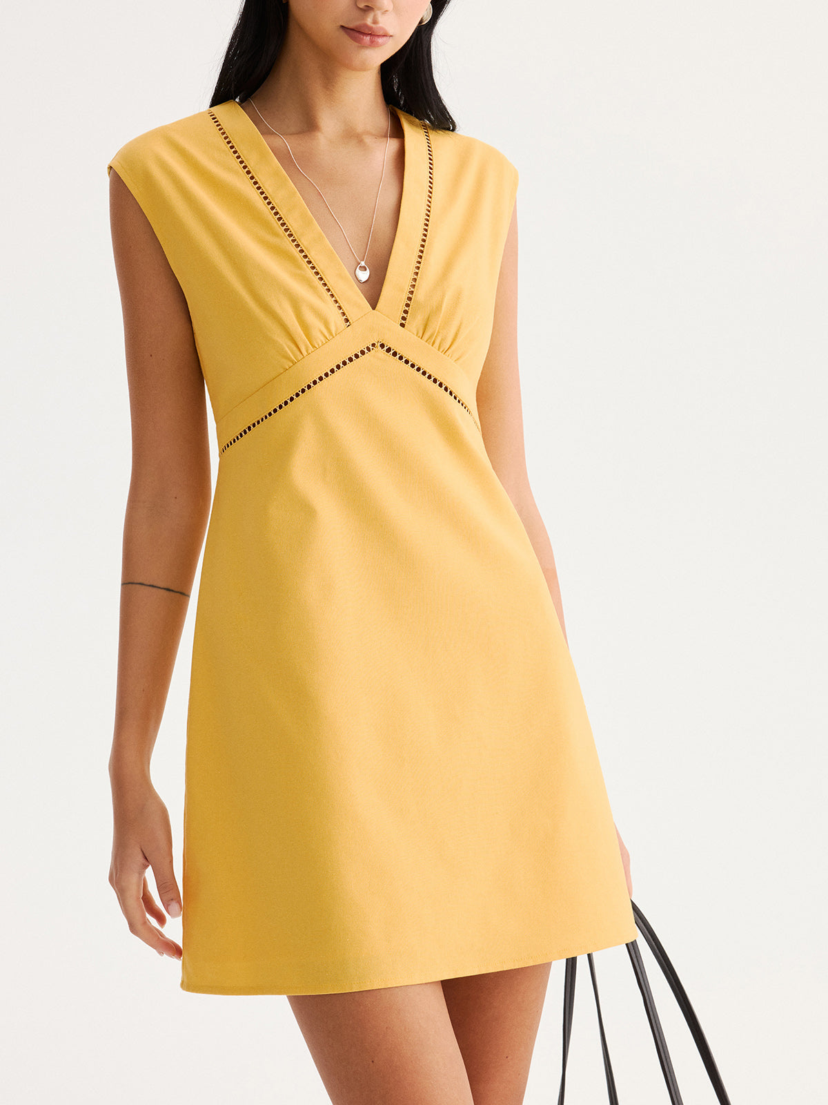 Daily Divine Linen Blend Sleeveless Mini Dress