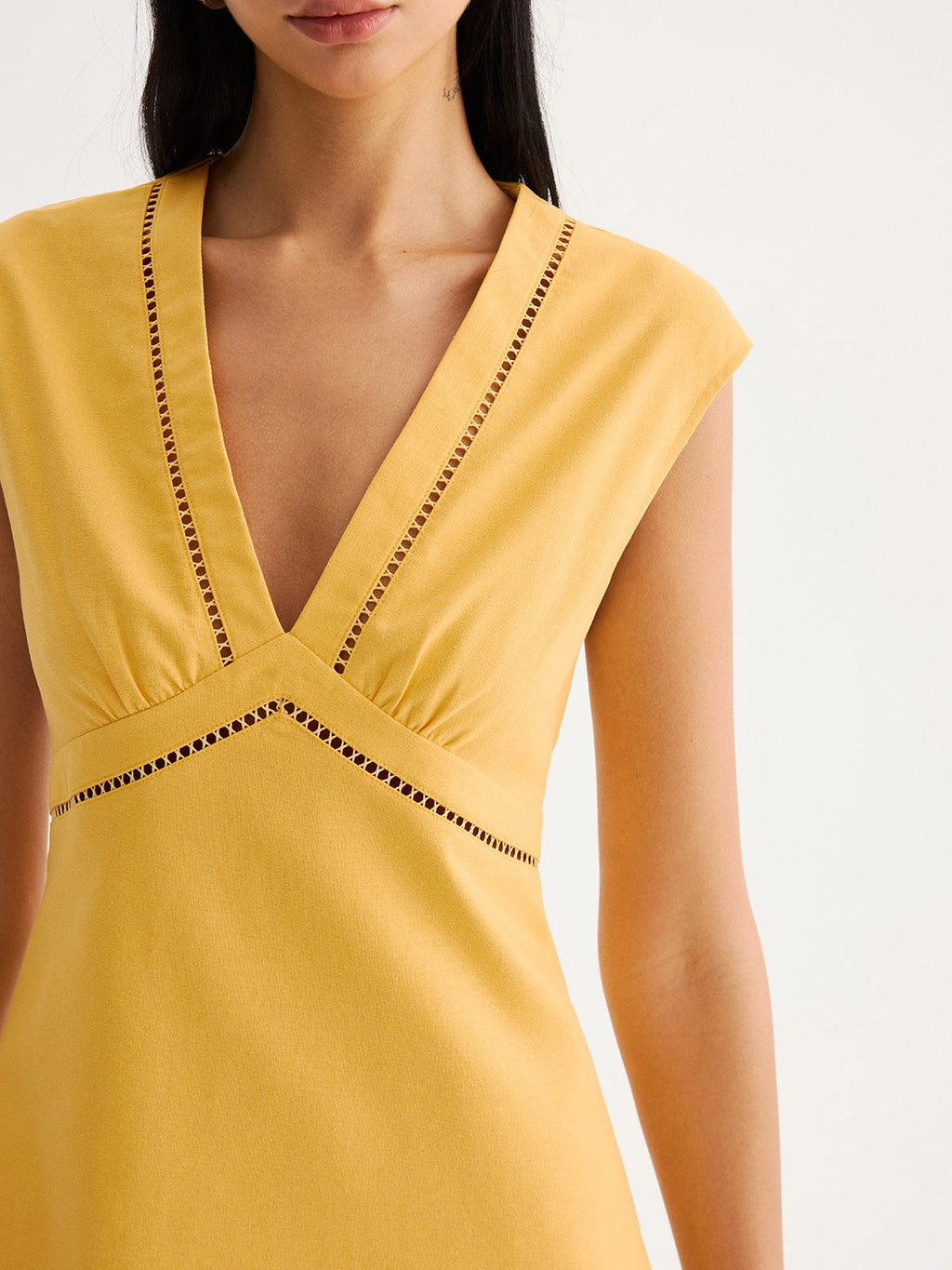 Daily Divine Linen Blend Sleeveless Mini Dress