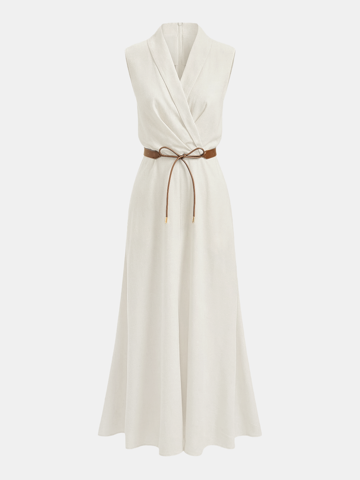 Draped Luxe Belted Wrap Maxi Dress