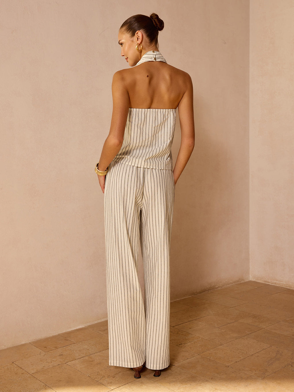 Coastal Striped Halter Set
