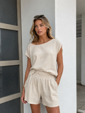 Linen Days Cotton & Linen Pockets Shorts Set