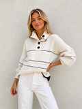 Relaxed Chic Button-Up Sweater