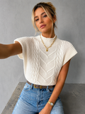 Quiet Luxury Cap Sleeve Sweater Vest