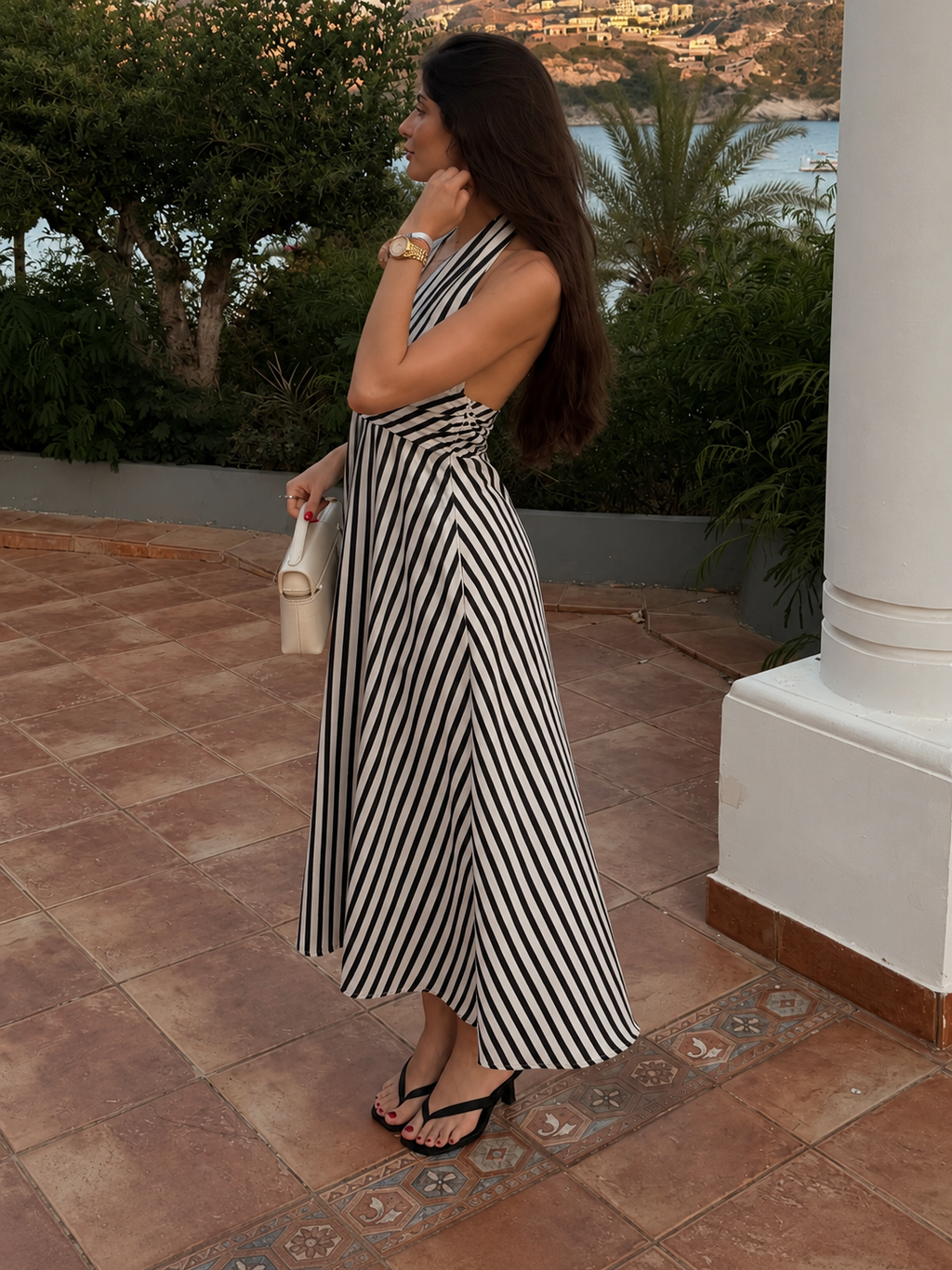 Como Breeze Backless Pockets Dress