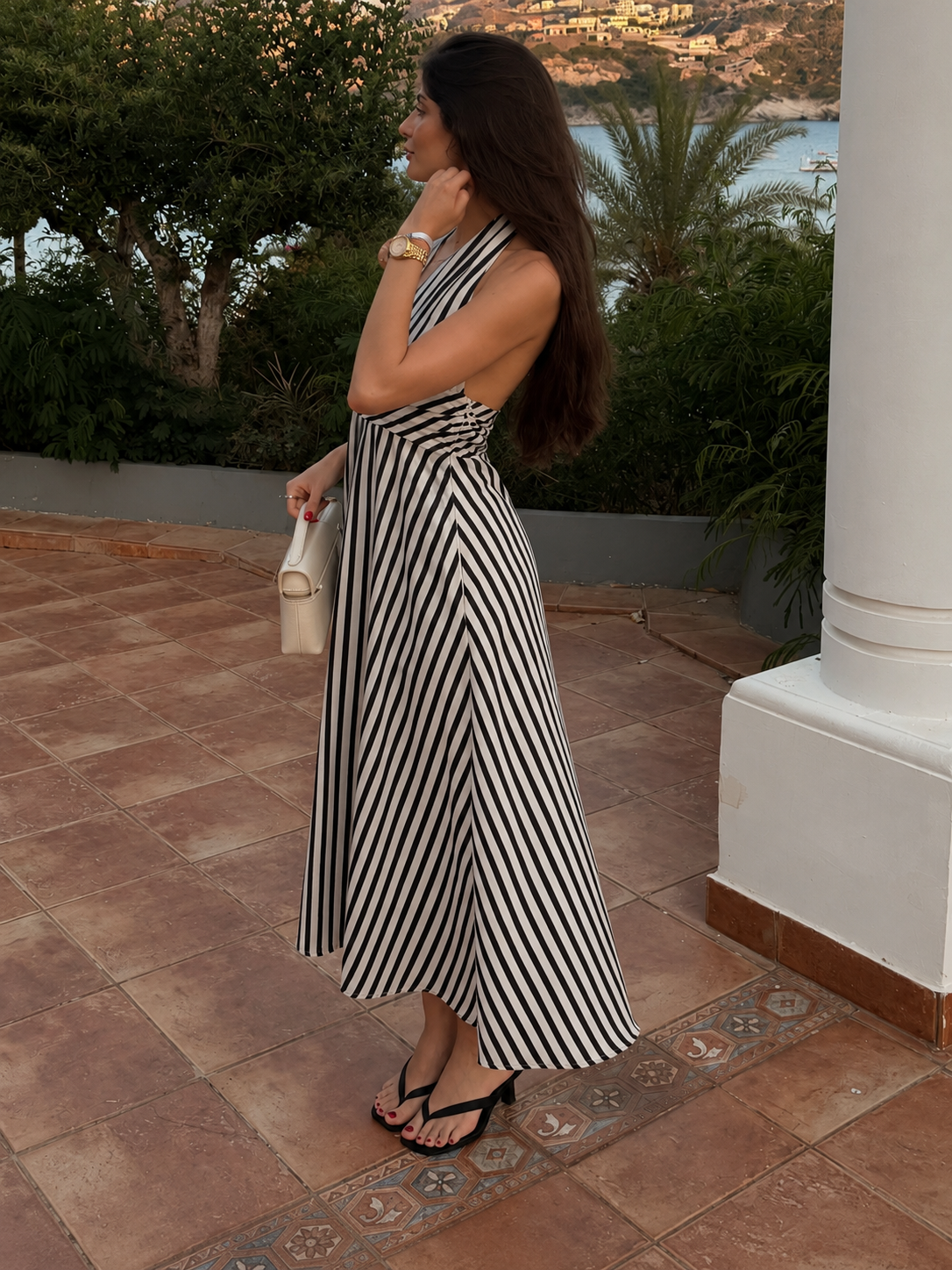Como Breeze Backless Pockets Dress