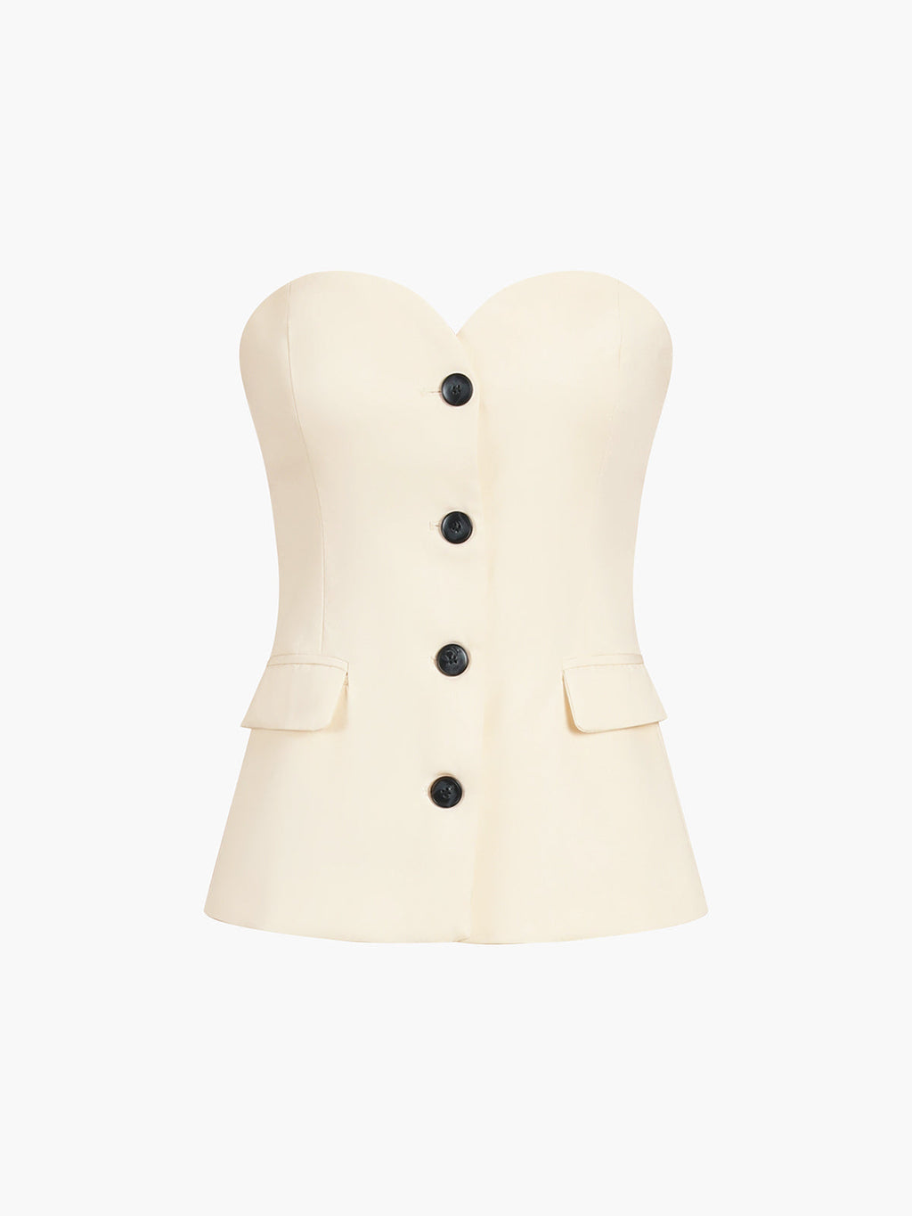 Sweet Spot Button-Up Tube Top