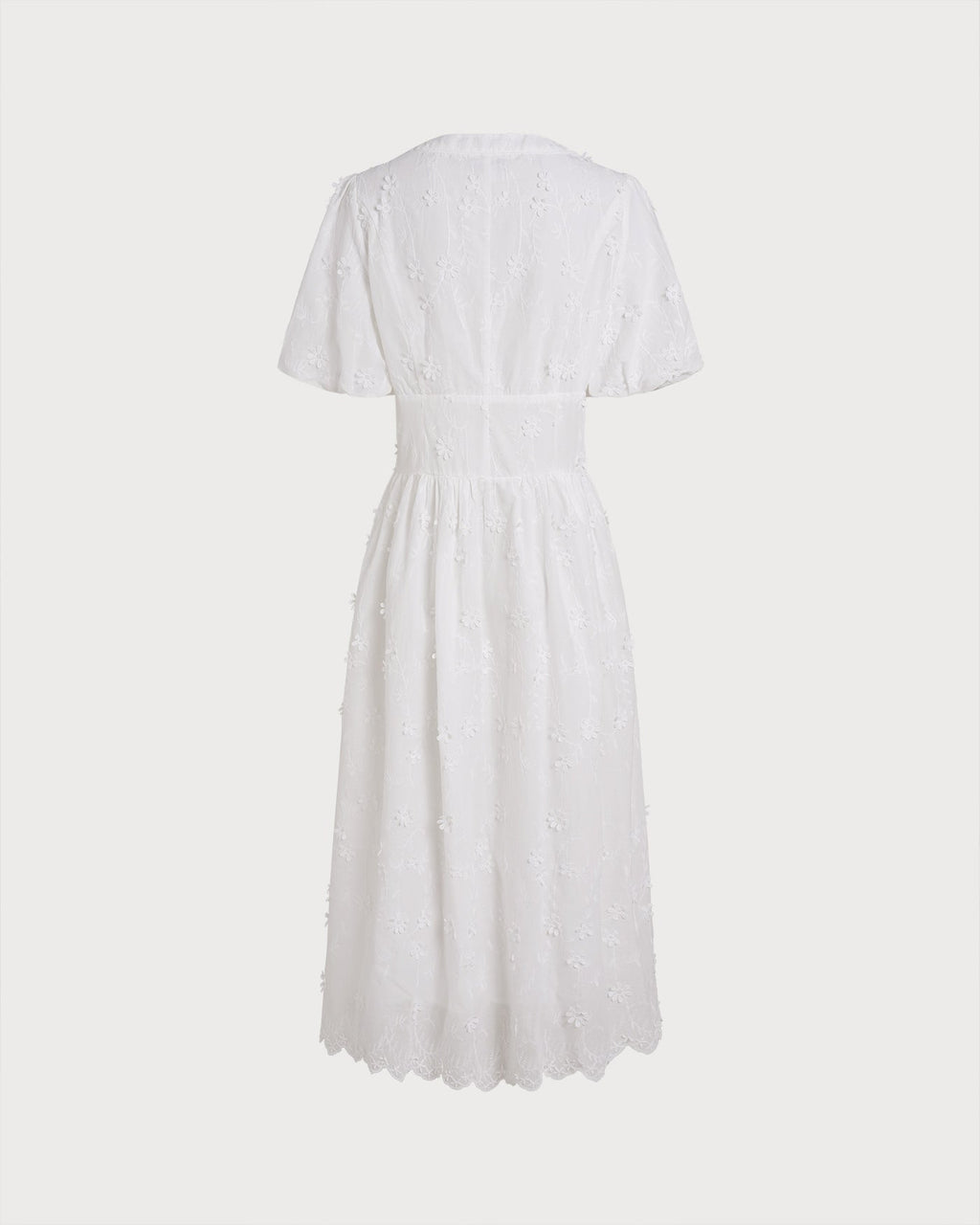 Daisy Fresh Floral Round Neck Midi Dress