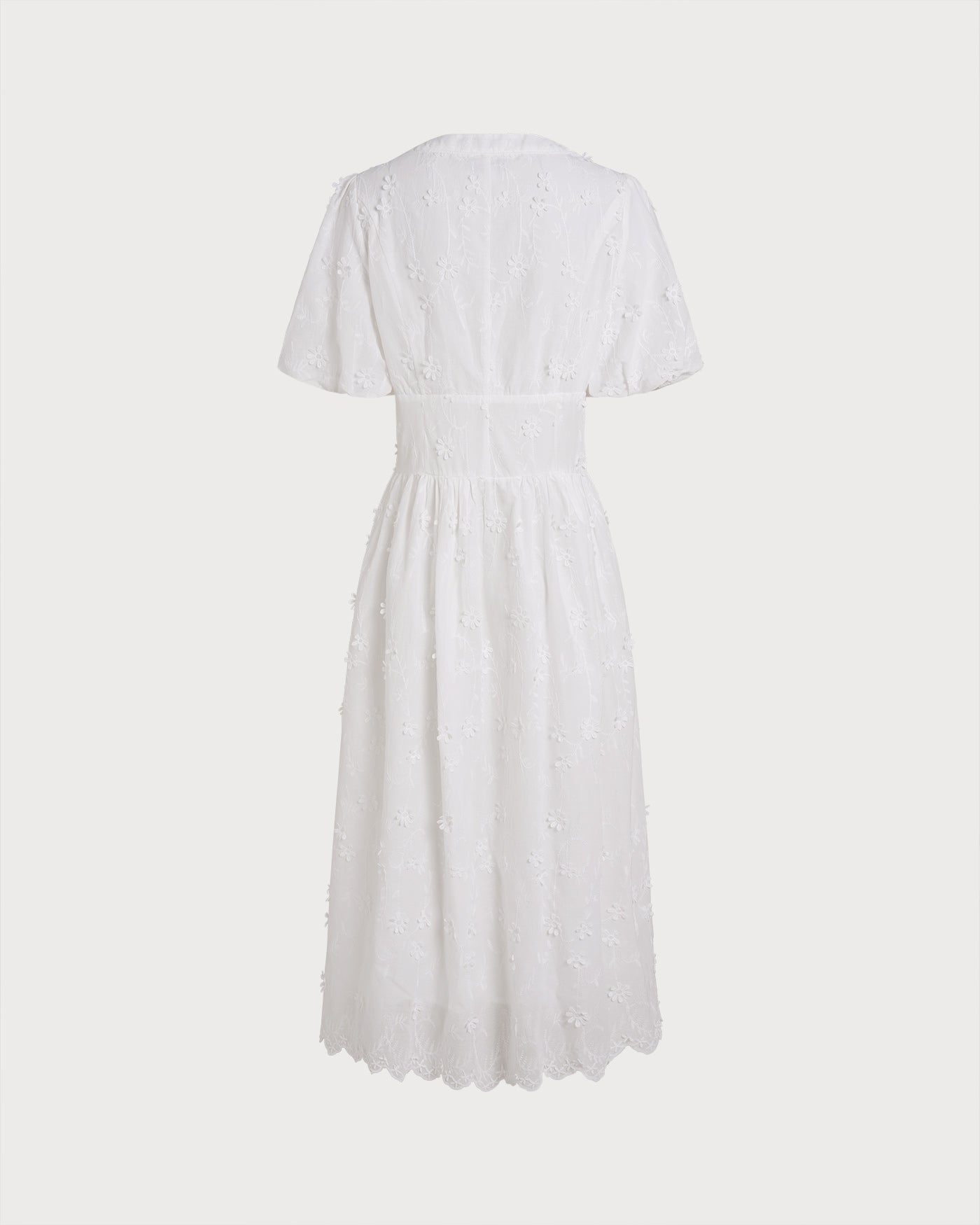 Daisy Fresh Floral Round Neck Midi Dress