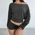 Chic Off Shoulder Crop Top and Shorts
