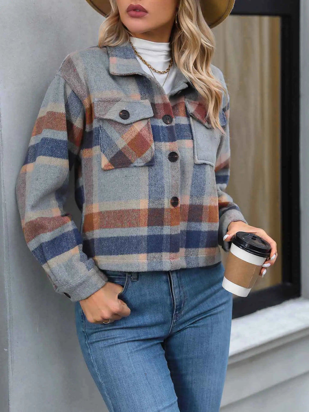 Estate Classic Plaid Shirt Jacket