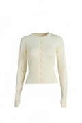 Bloom Ribbed Knit Button-Front Cropped Cardigan