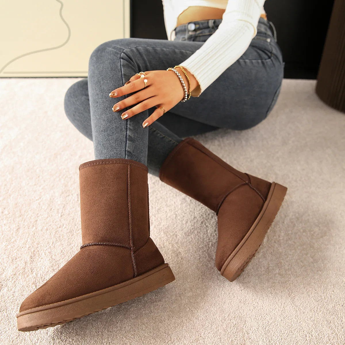 Melbourne Mid Calf Waterproof Snow Boots