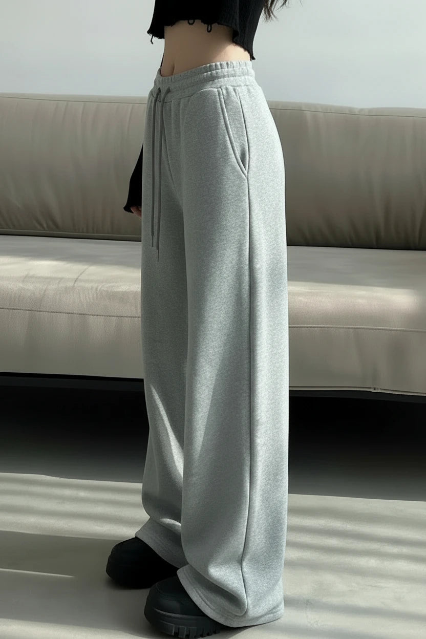 Chic High Waist Palazzo Sweatpants