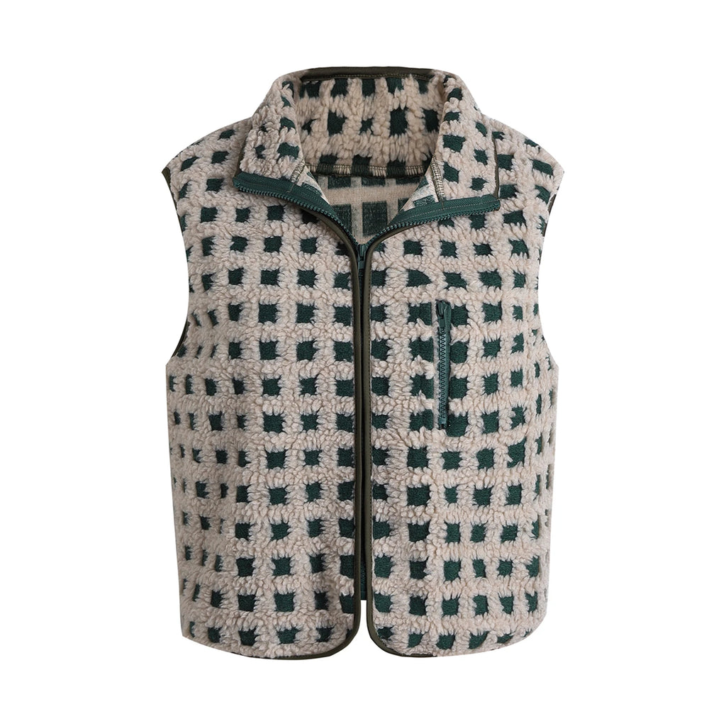 Lima Sherpa Fuzzy Zip-Up Sweater Vest
