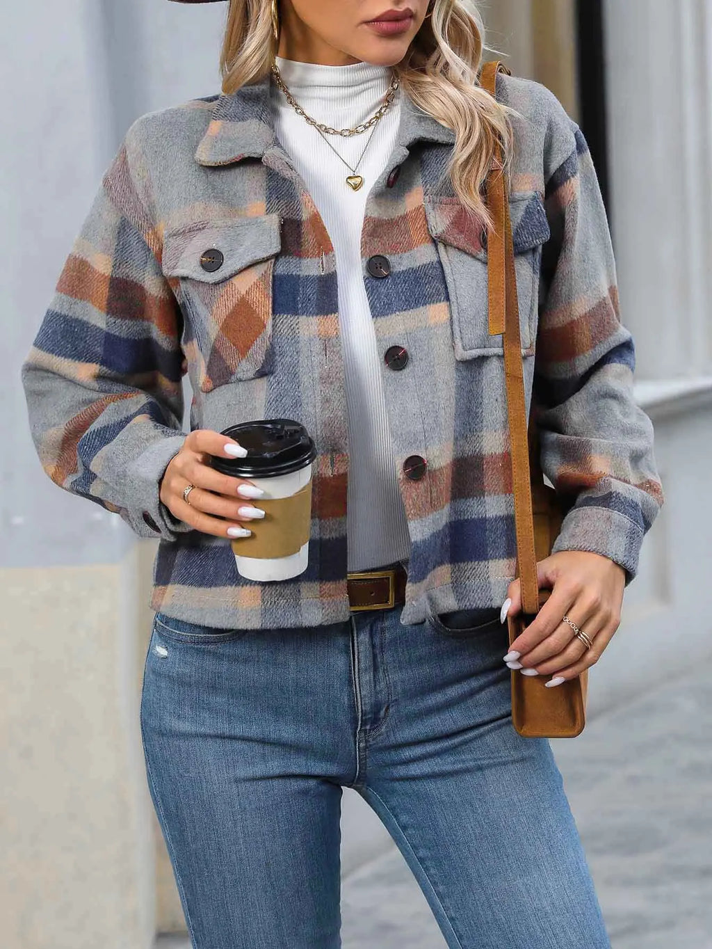 Estate Classic Plaid Shirt Jacket