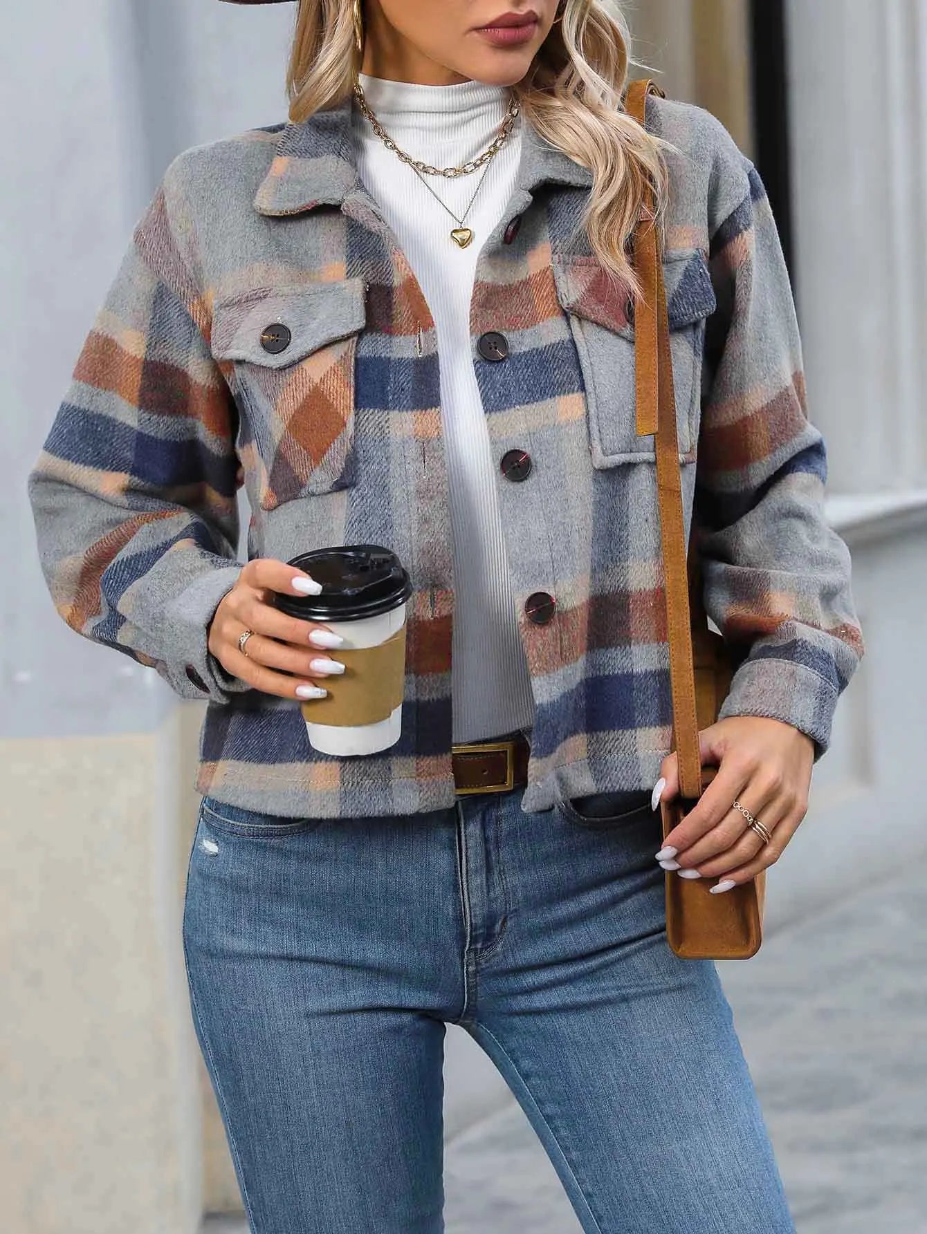 Estate Classic Plaid Shirt Jacket