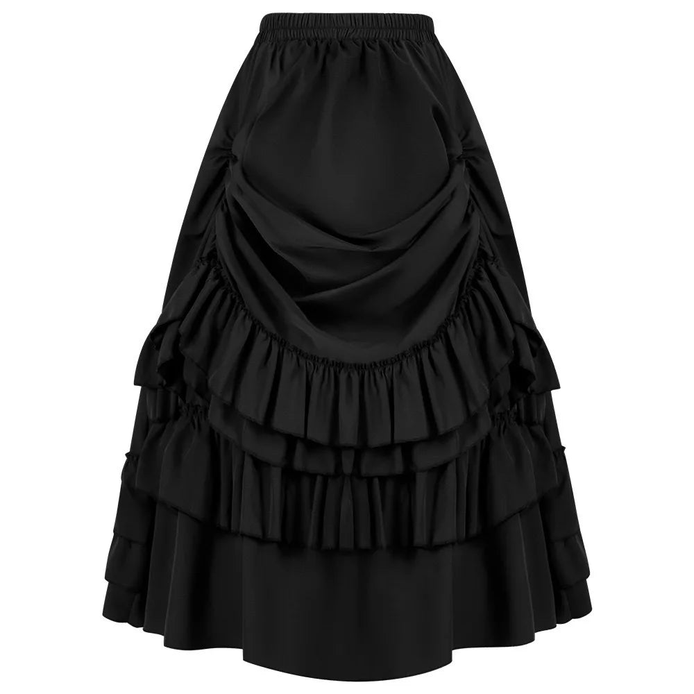Caroline Ruffled High Waisted Victorian Skirt