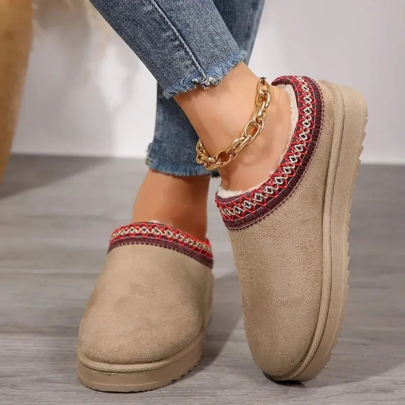 Alpine Fur-Lined Comfort Clog Shoes