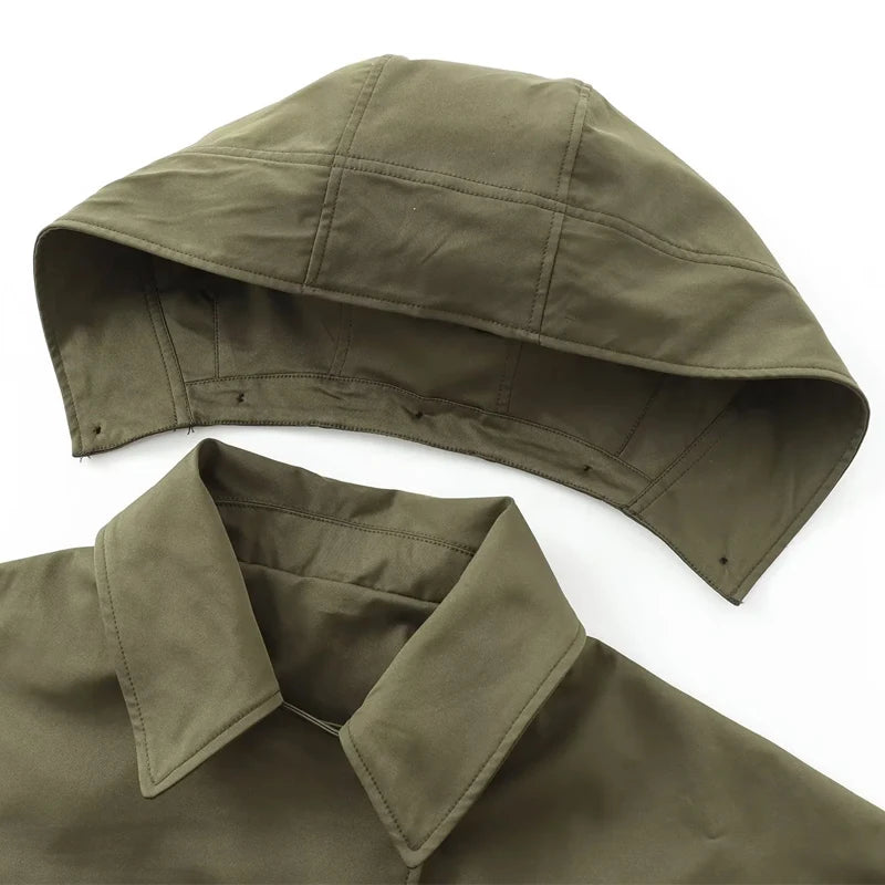 Maren Boxy Hooded Utility Jacket