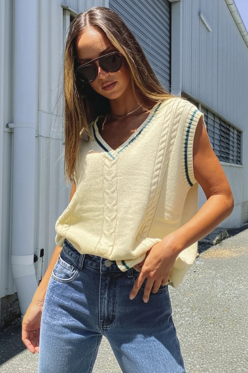 Marina Wool-Blend Sweater Vest