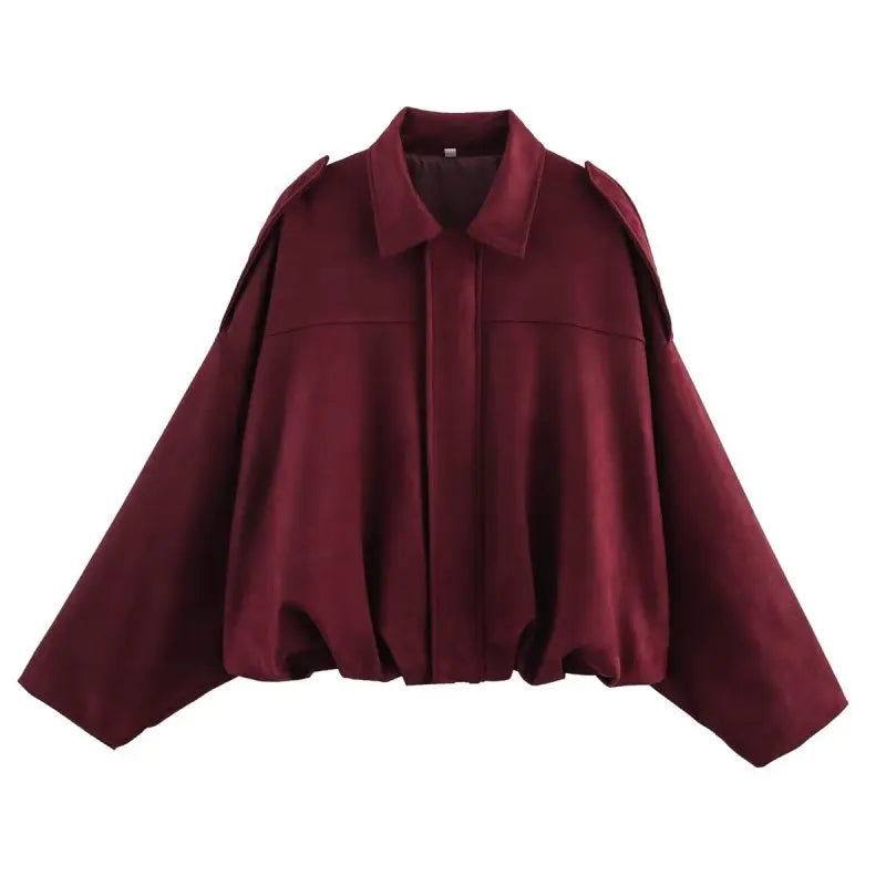 Inaya Chic Loose Suede Jacket