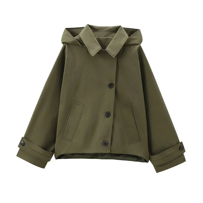 Maren Boxy Hooded Utility Jacket