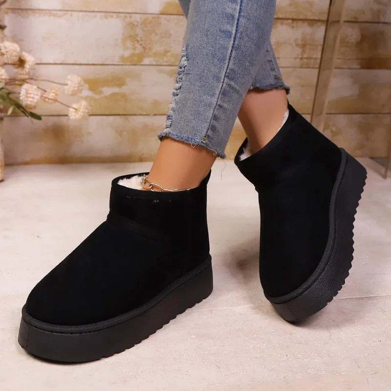 Low Cut Fur Lined Cozy Boots