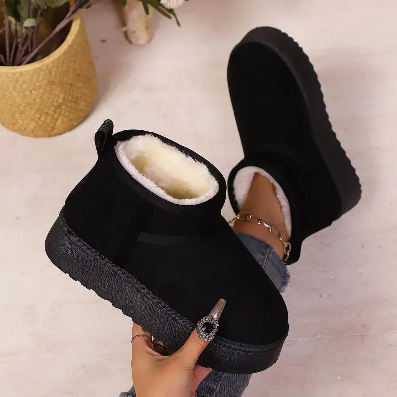 Low Cut Fur Lined Cozy Boots