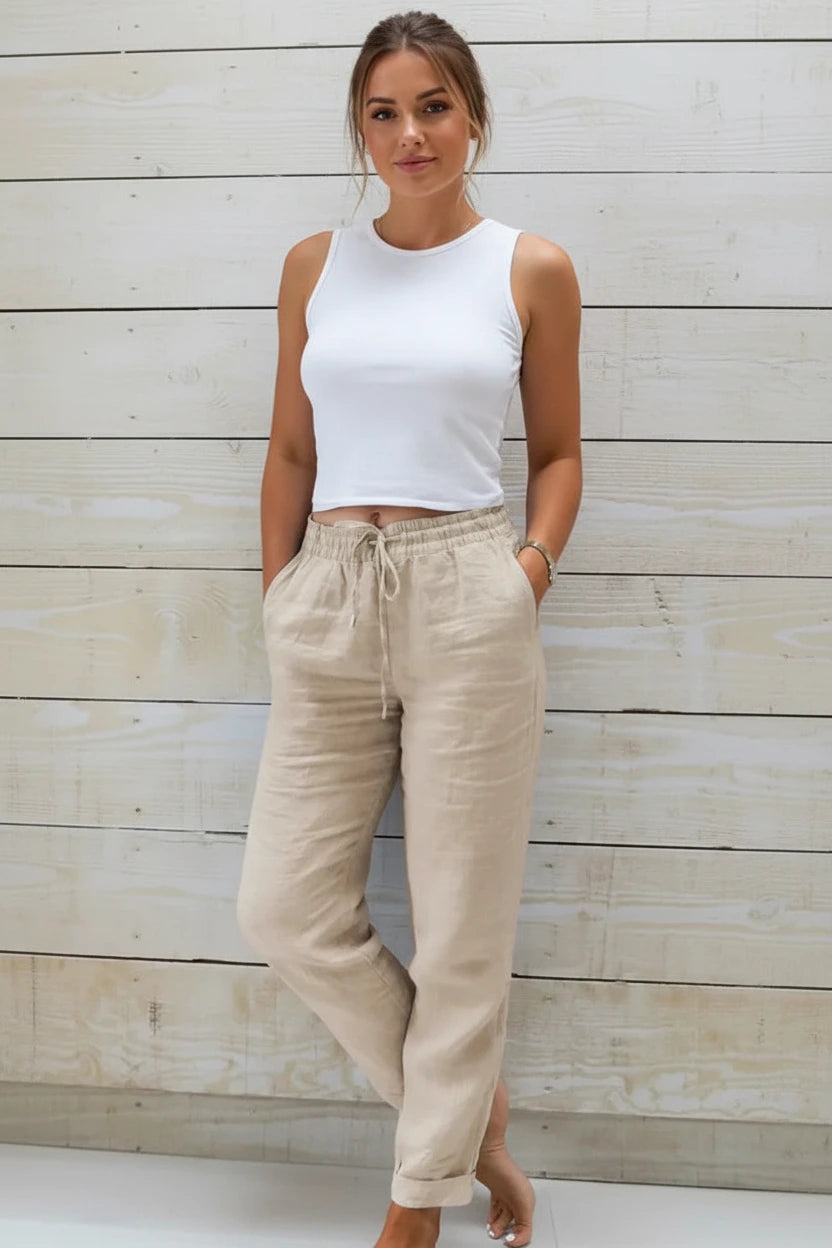 Blooma Light & Comfortable Linen Blend Pants