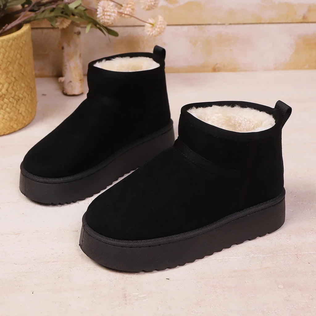 Low Cut Fur Lined Cozy Boots