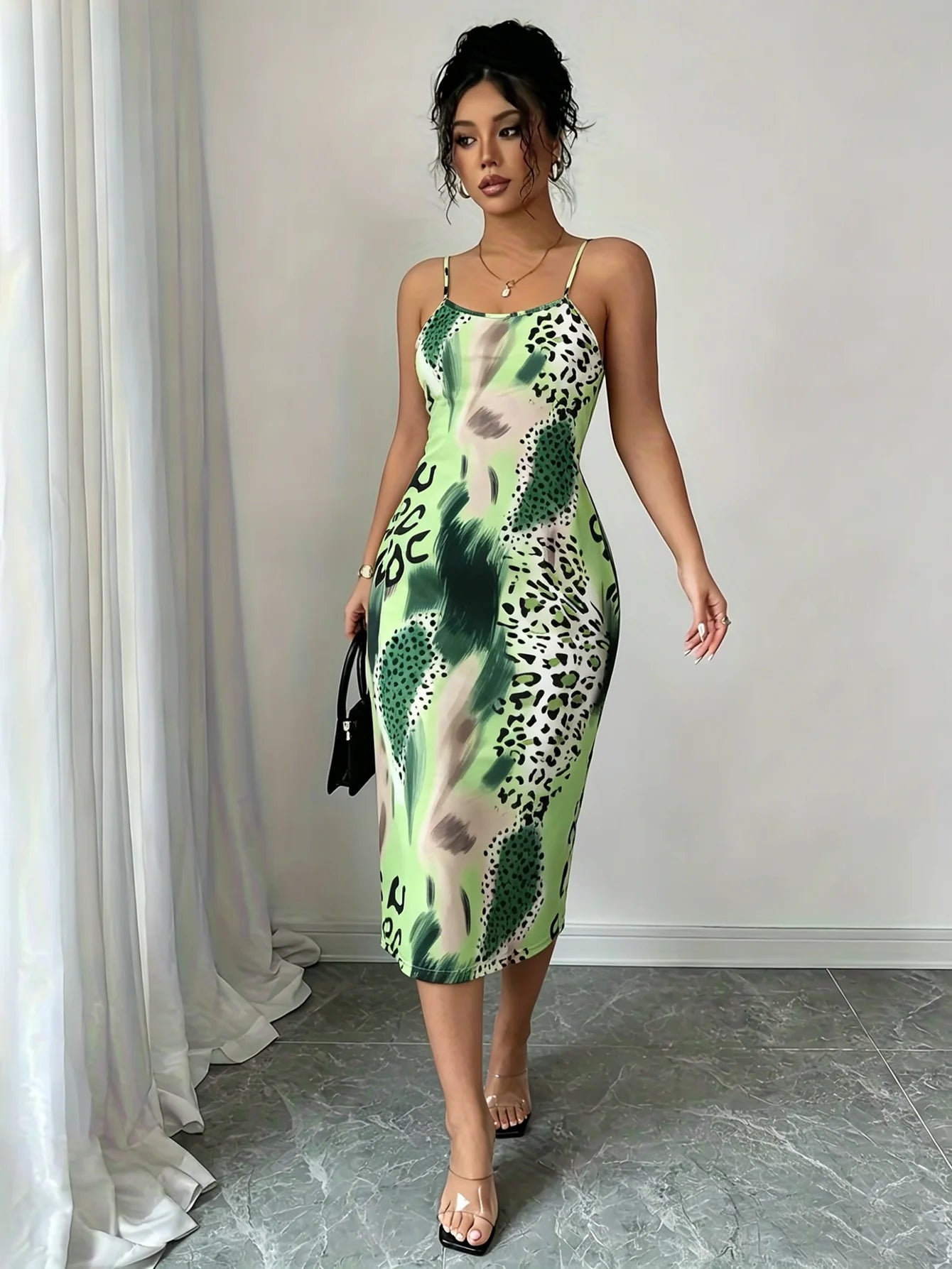 Lexie Spaghetti Strap Bodycon Midi Dress
