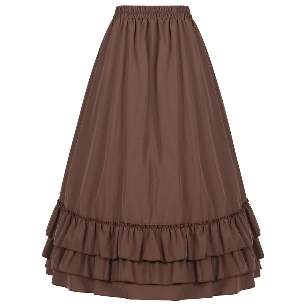 Caroline Ruffled High Waisted Victorian Skirt