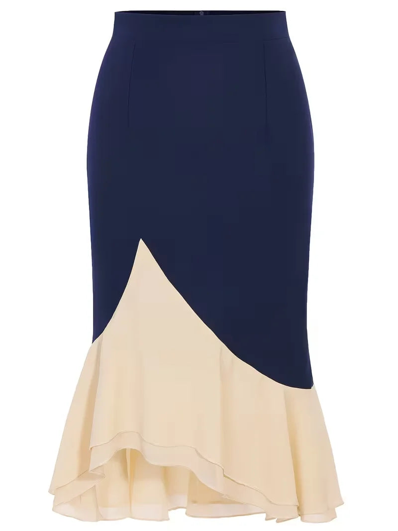 Elegant High Waist Mermaid Bodycon Skirt