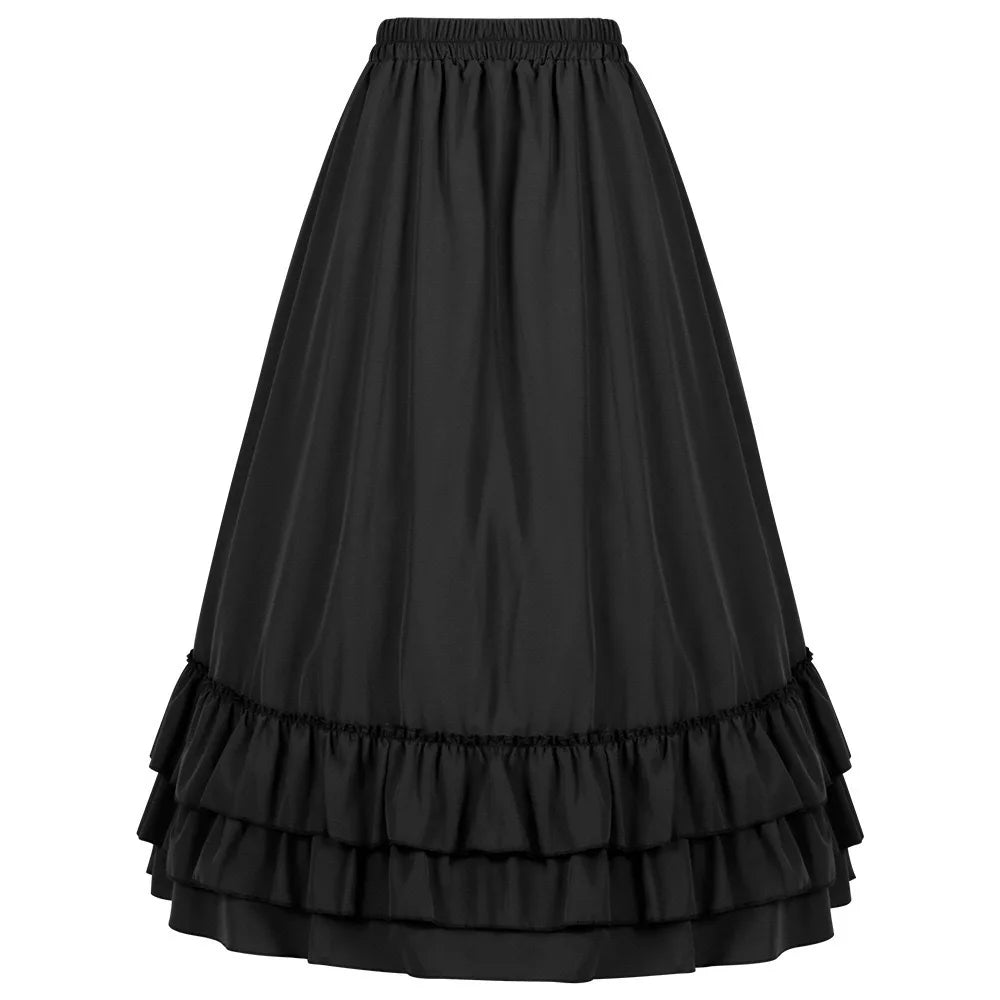 Caroline Ruffled High Waisted Victorian Skirt