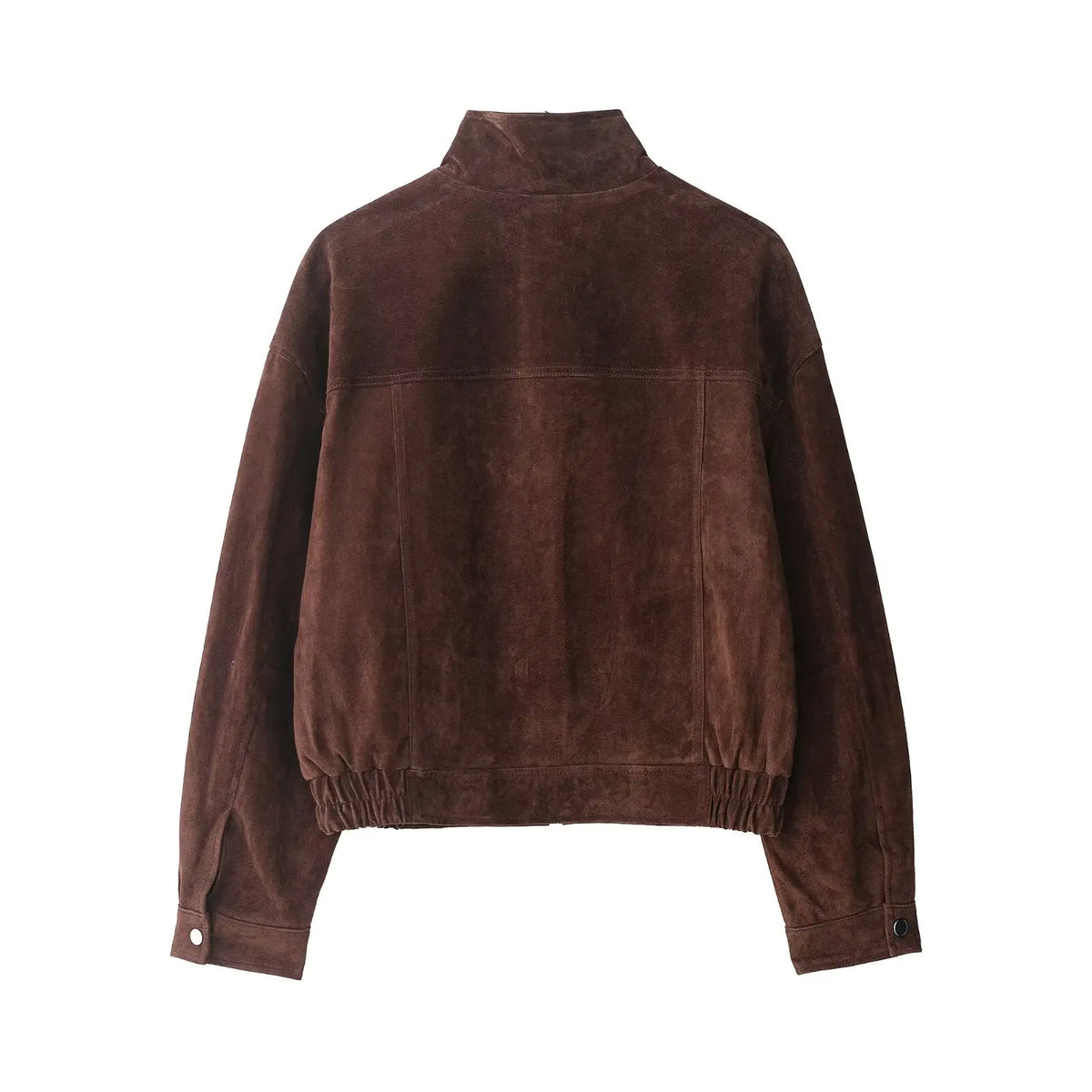 Lauren Collective Brown Suede Bomber Jacket
