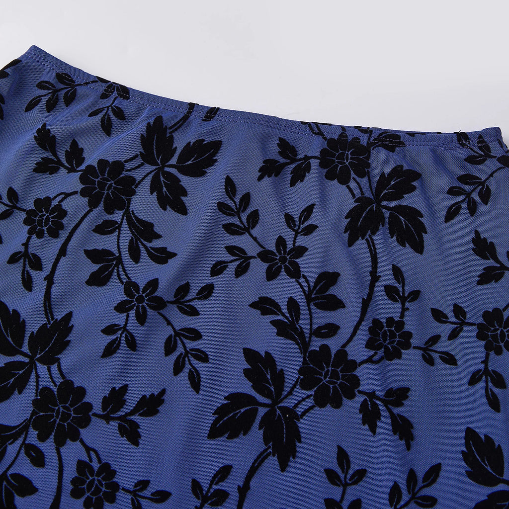Tracy Floral High Waist Midi Skirt