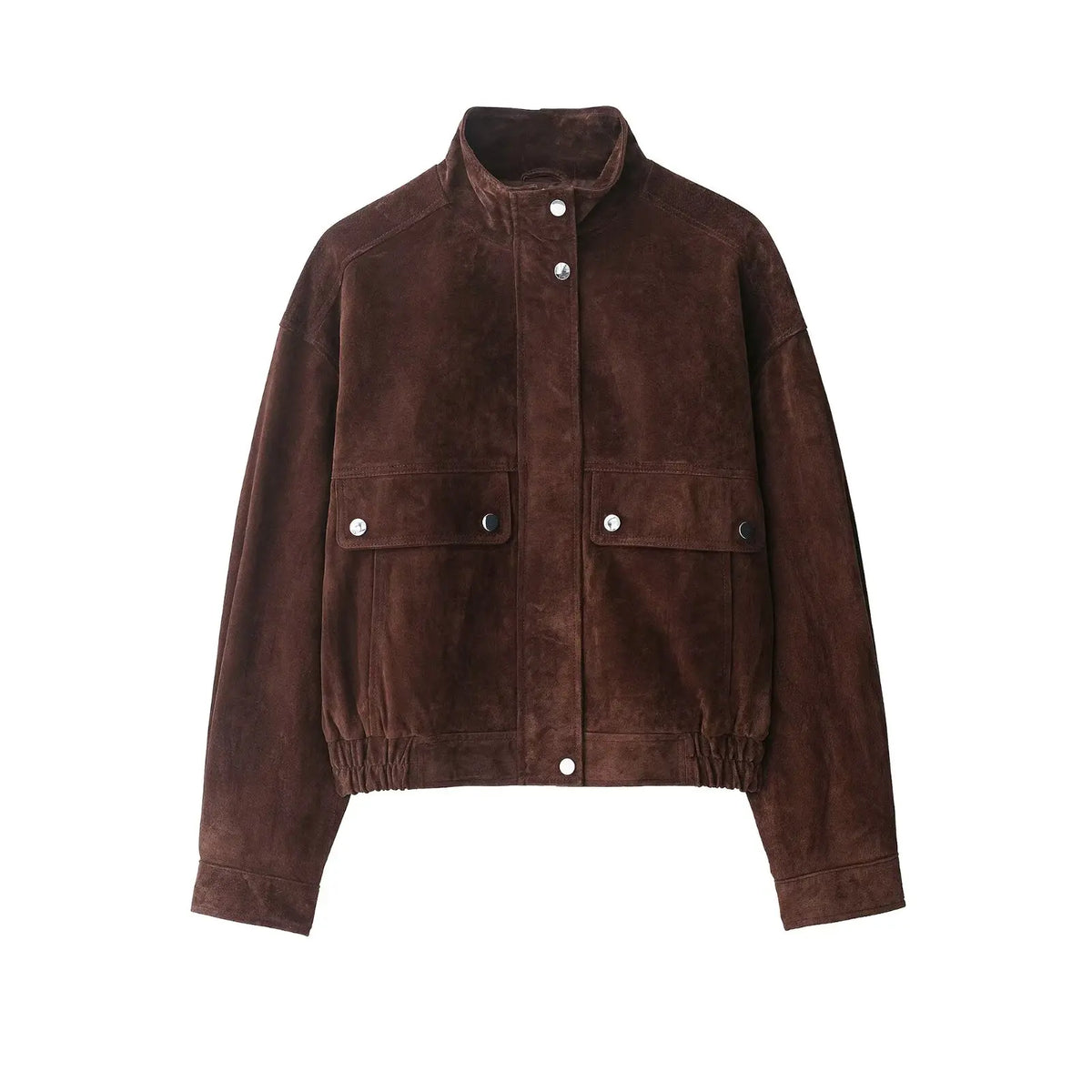 Lauren Collective Brown Suede Bomber Jacket