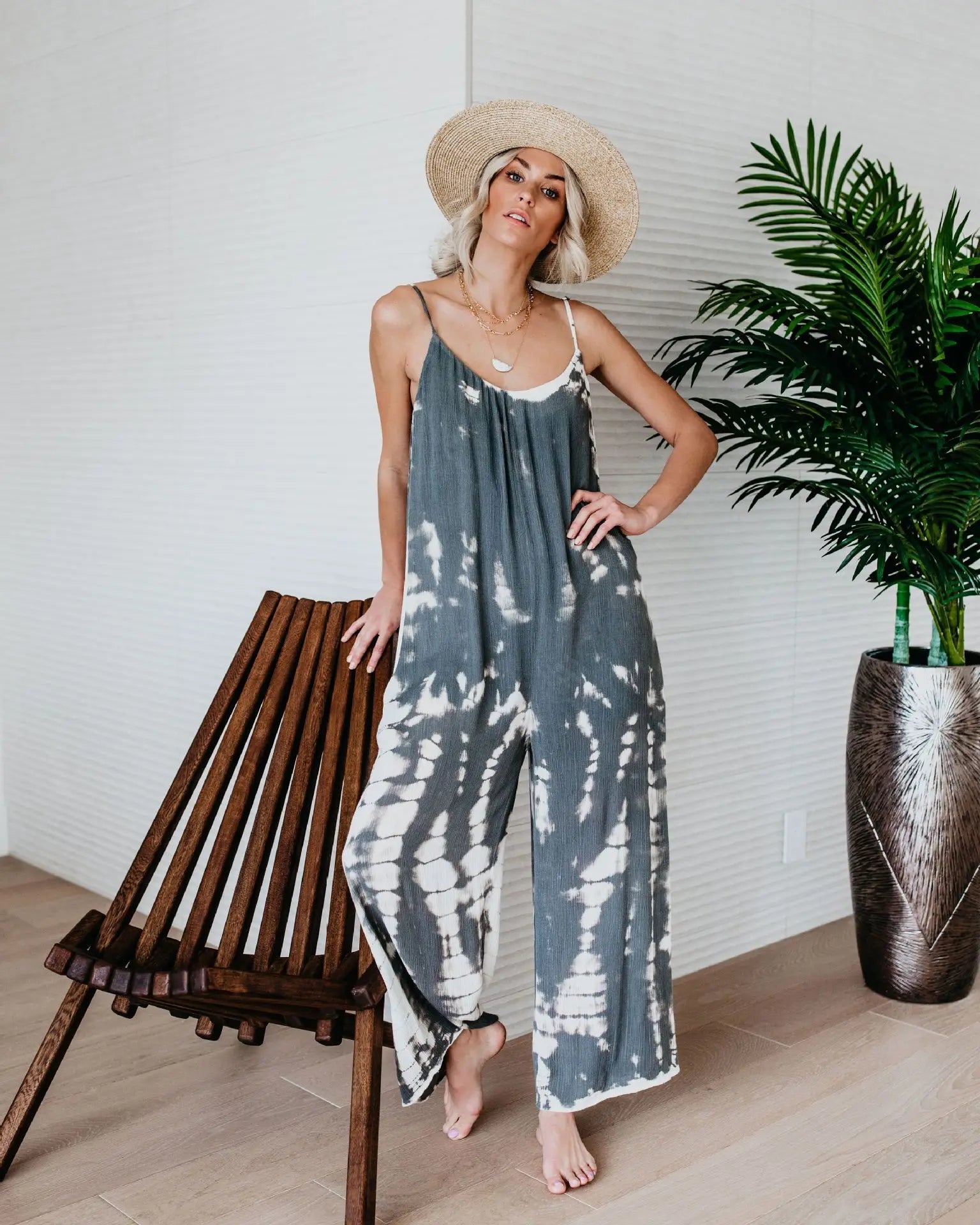 Bali Wide Leg Boho Airy Jumpsuit