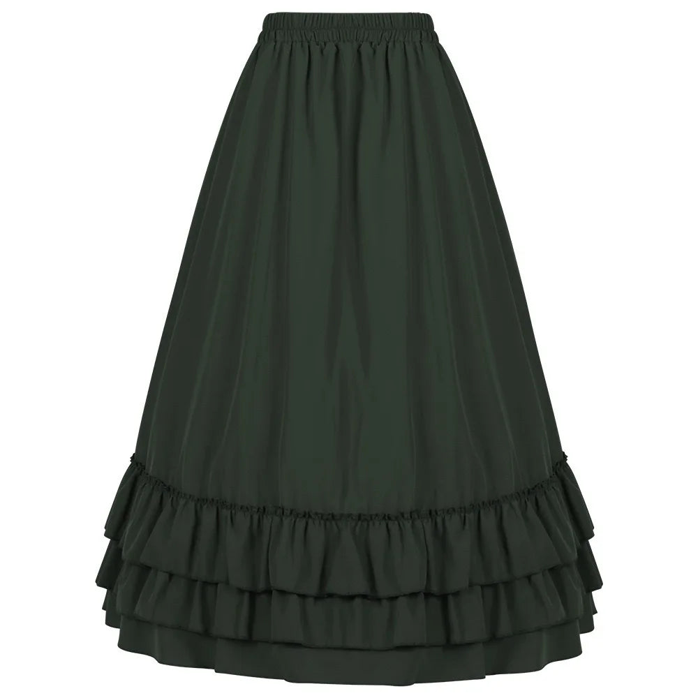 Caroline Ruffled High Waisted Victorian Skirt