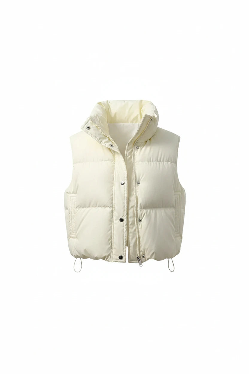 Elena Quilted Puffer Vest | Sleeveless Puffer Jacket