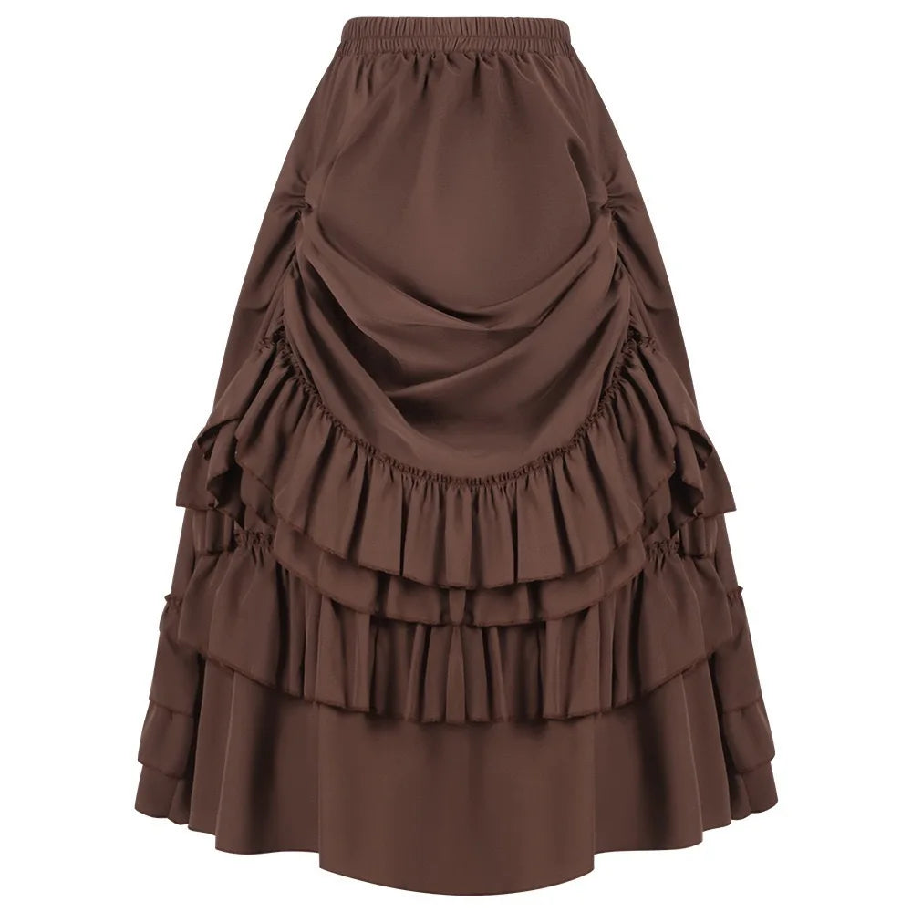 Caroline Ruffled High Waisted Victorian Skirt