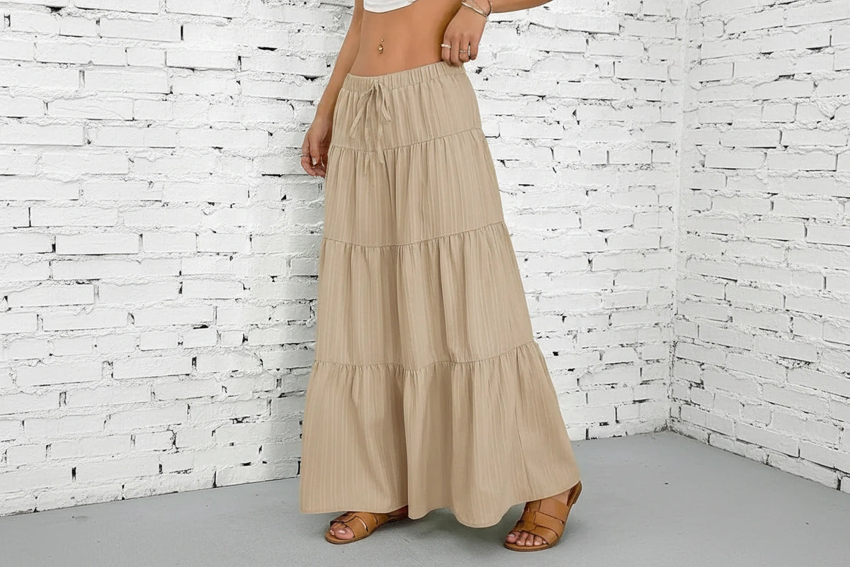 Leonora Loose Flared Maxi Skirt