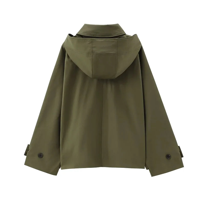 Maren Boxy Hooded Utility Jacket