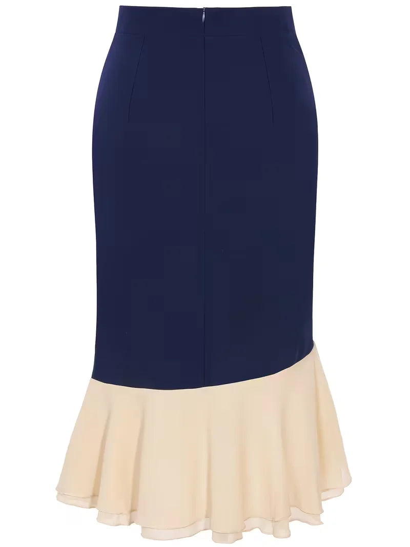 Elegant High Waist Mermaid Bodycon Skirt