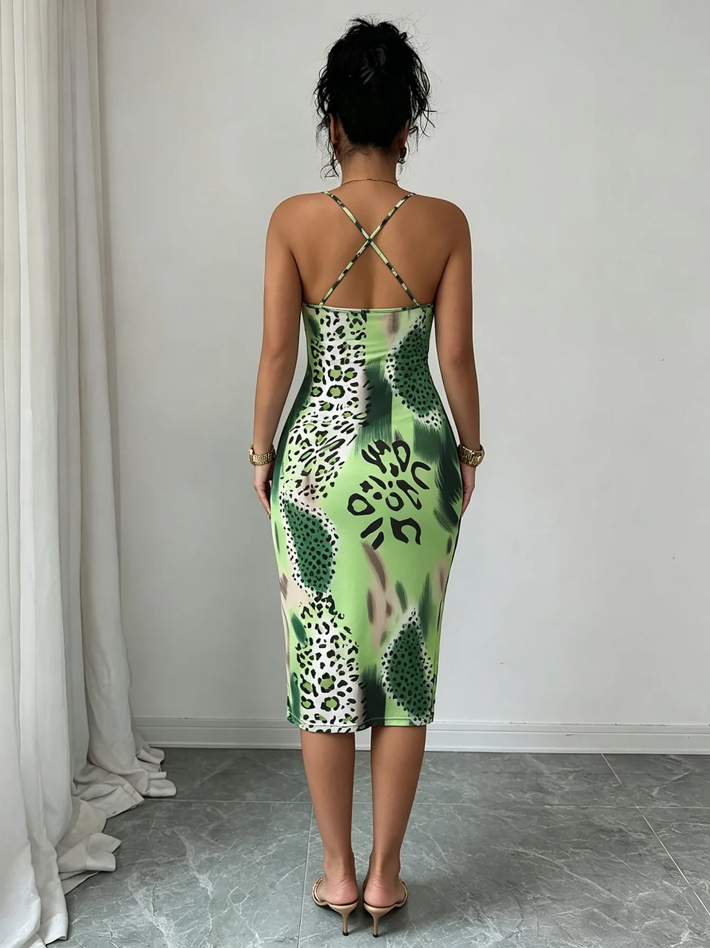 Lexie Spaghetti Strap Bodycon Midi Dress