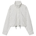 Light Polka Dot Crop Bomber Jacket