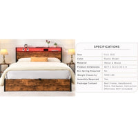 The Oak Lift-Up Full Size Bed Frame